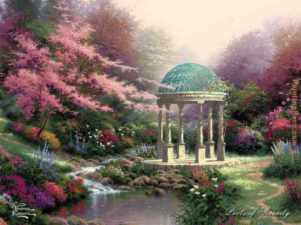 Pools of Serenity painting - Thomas Kinkade Pools of Serenity art painting